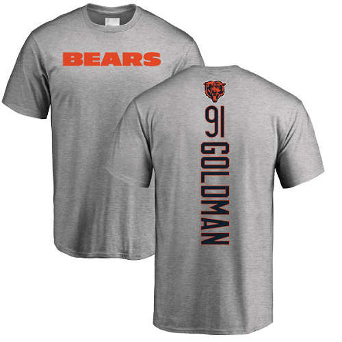 Chicago Bears Men Ash Eddie Goldman Backer NFL Football #91 T Shirt